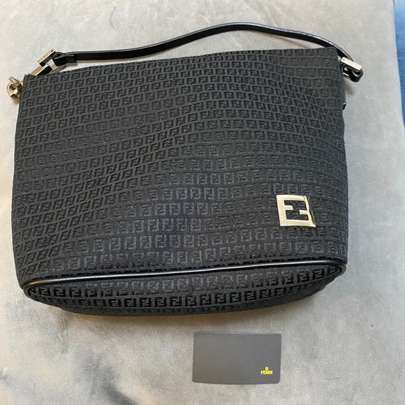 Fendi Handbags - Fendi semitracolla mini zucchino handbag black